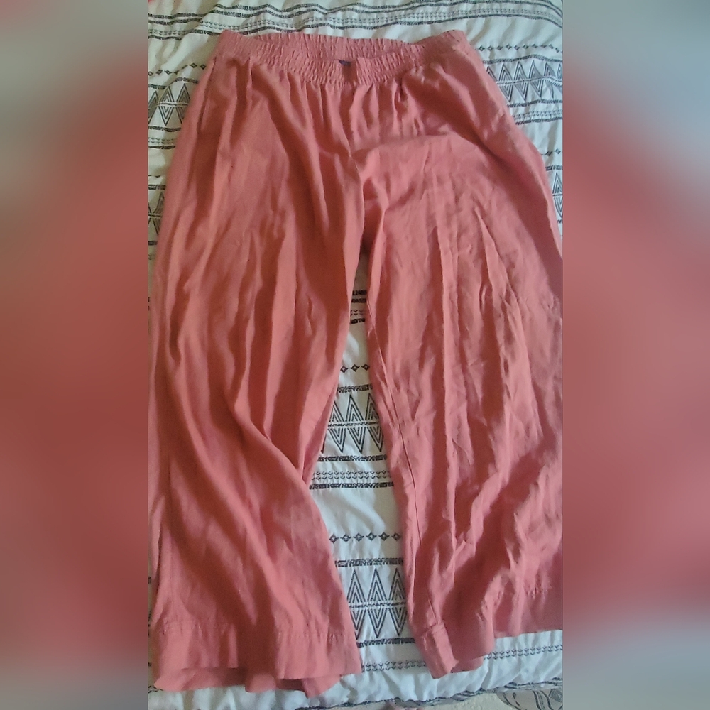 Old Navy Salmon Wide-Leg Pants